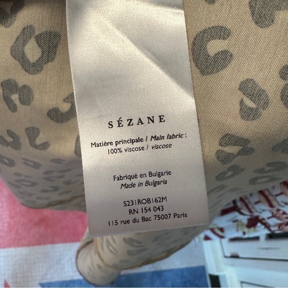 Sezane Tan and Black Midi Dress - Picture 6 of 15